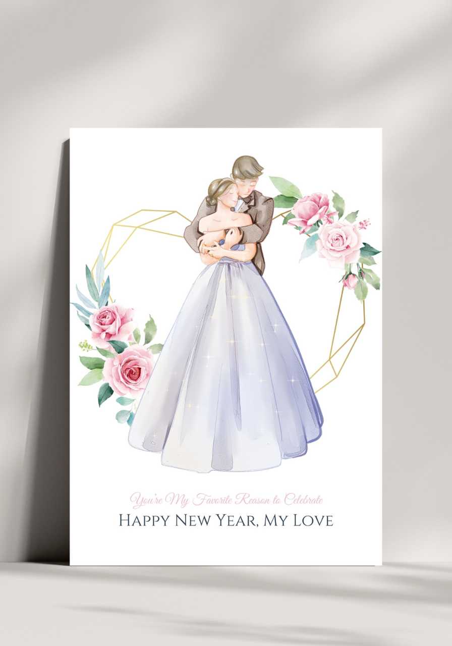 Elegant New Year's Love Card