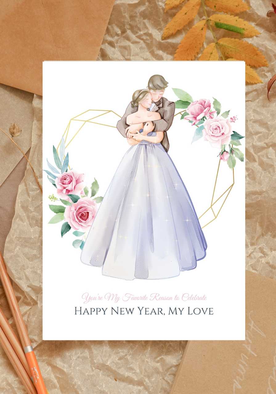 Elegant New Year's Love Card