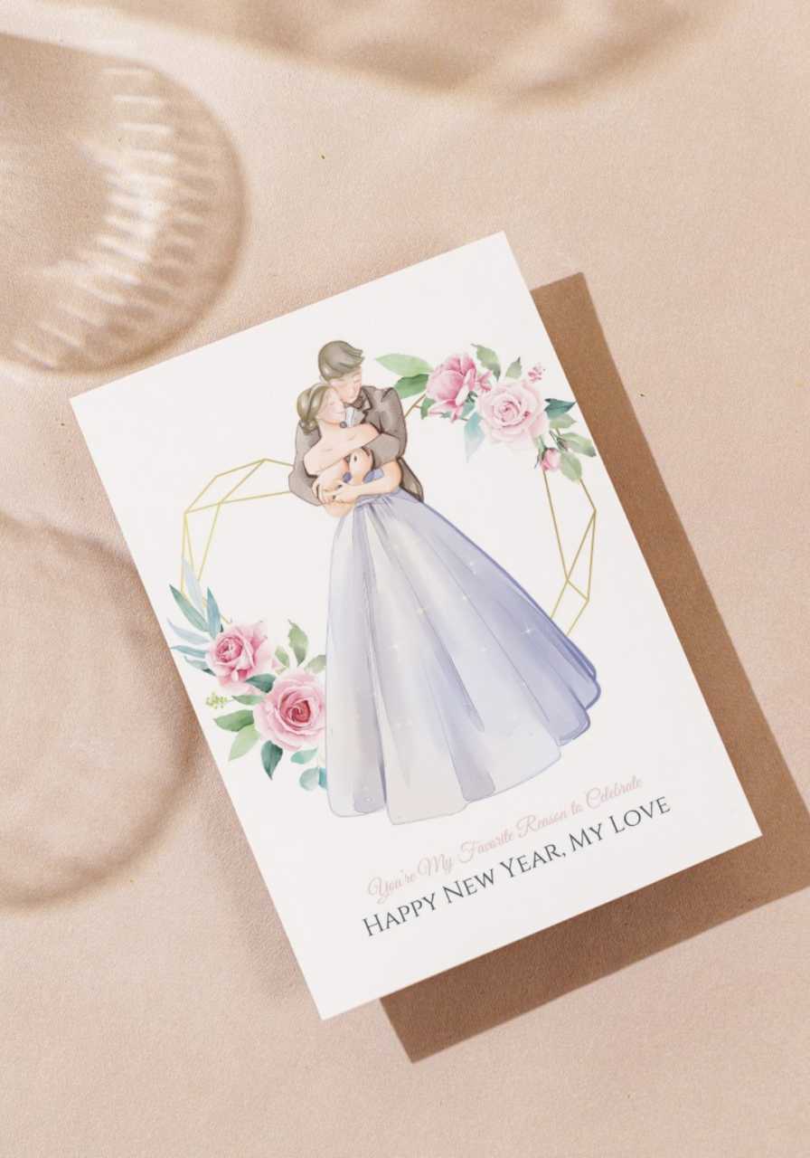 Elegant New Year's Love Card