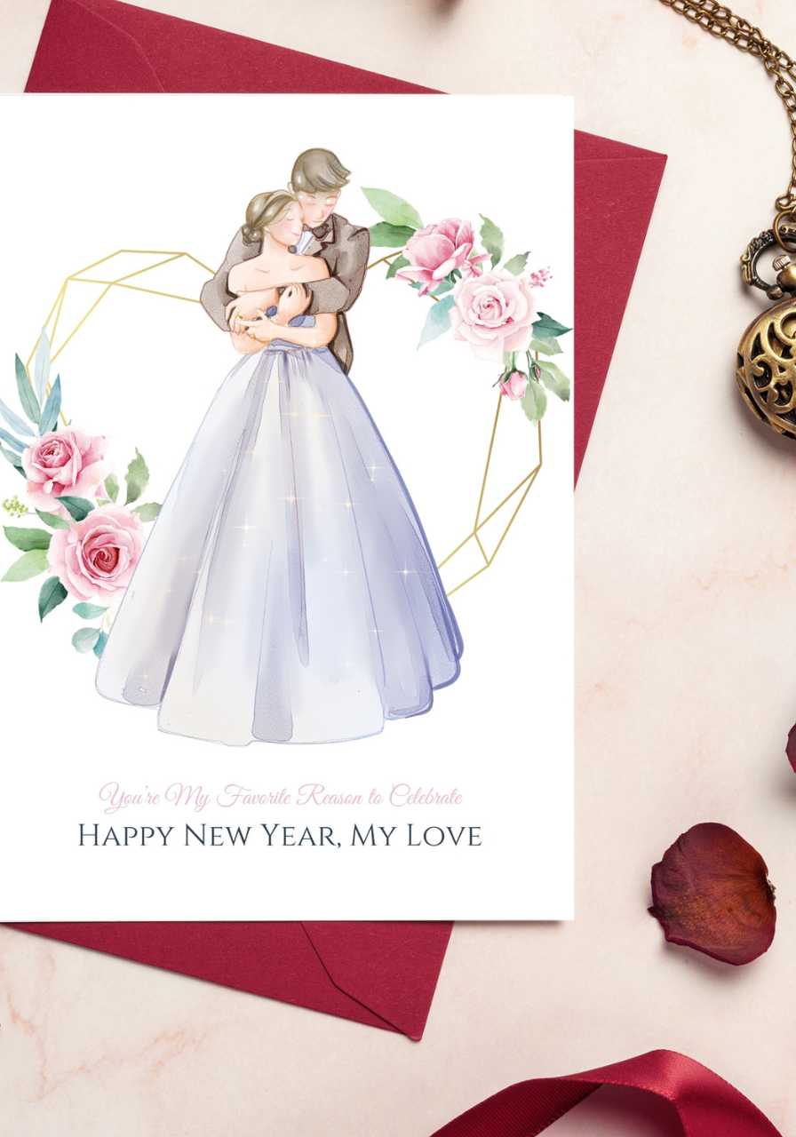 Elegant New Year's Love Card
