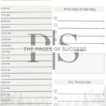 Daily Planner Printable PDF – 8.5 x 11 Hourly Schedule, Priorities & Notes | Instant Download